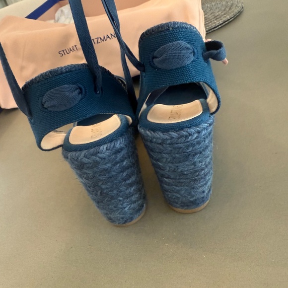 Stuart Weitzman Maguerta Espadrille Wedge Color: Nice Blue Size: 6.5 - Picture 6 of 9